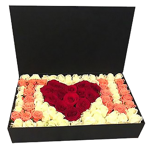 Фото товара 101 роза в коробке "I love you" в Чернигове