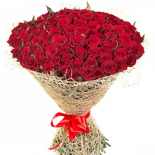 Фото товара 101 красная роза в Чернигове