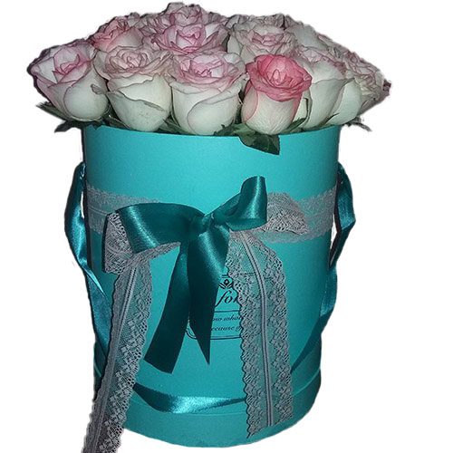 Фото товара 21 элитная розовая роза в фирменной упаковке в Чернигове