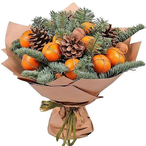 Фото товара Новогодний букет с мандаринами в Чернигове