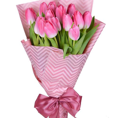 Фото товара 15 розовых тюльпанов в Чернигове