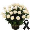 Фото товара 100 белых роз в корзине в Чернигове