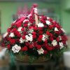 Фото товара 200 кустовых роз в корзине в Чернигове