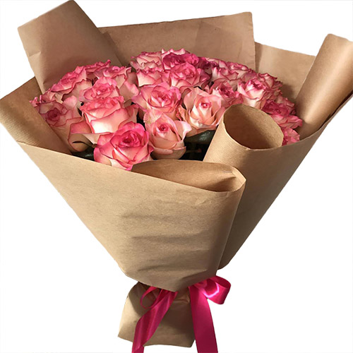 Фото товара 25 рожевих троянд в Чернигове